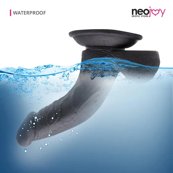 Neojoy Lifelike SuperReal Dildo Curved TPE With Suction Cup Black Neojoy Dildos