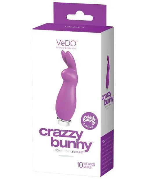 Vibrators Savvy Co Vedo Crazzy Bunny Rechargeable Bullet