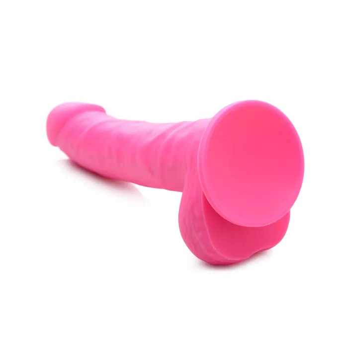 Lollicock Female Sex Toys 7 Silicone Dildo with Balls Cherry