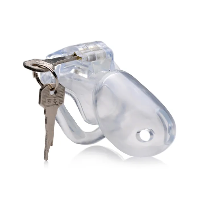 Male Sex Toys Master Series Clear Captor Chastity Cage Large