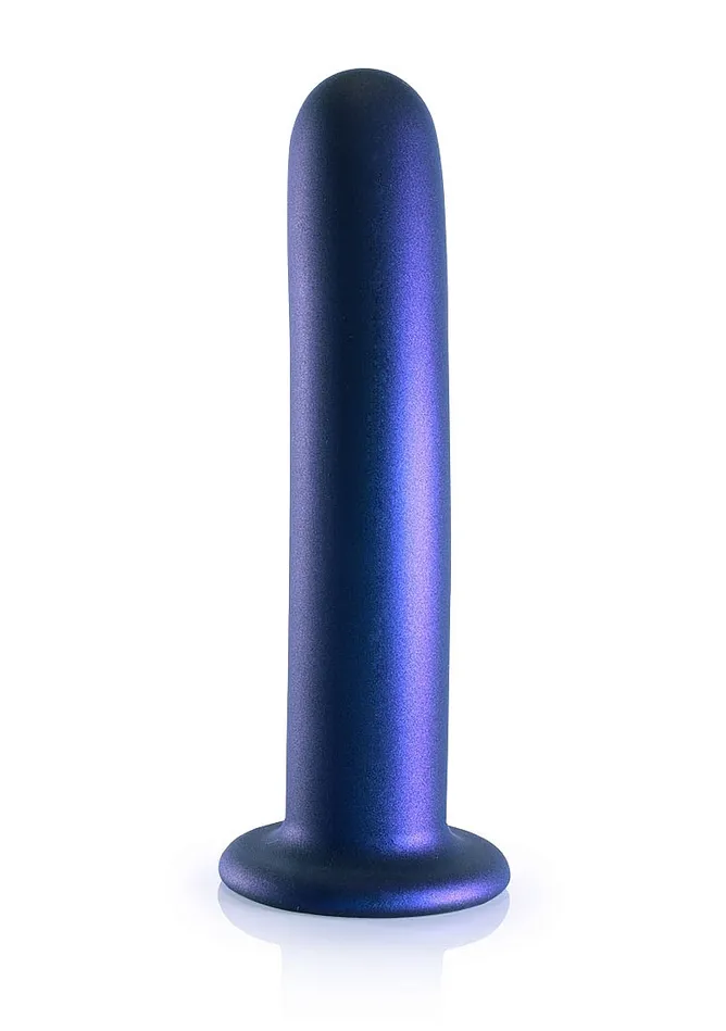 SHOTS AMERICA LLC Vibrators SMOOTH G SPOT 7 DILDO METALLIC BLUE