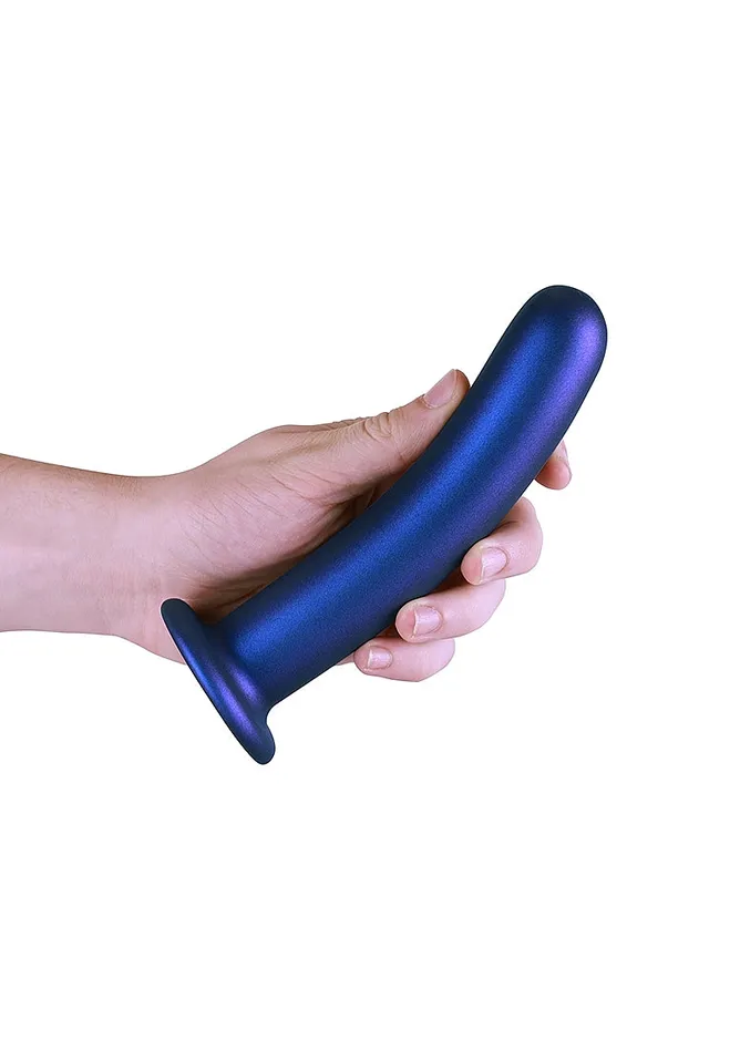 SHOTS AMERICA LLC Vibrators SMOOTH G SPOT 7 DILDO METALLIC BLUE