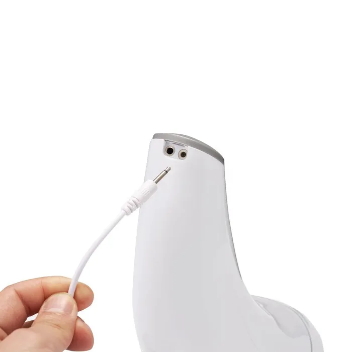 ADLTOYFUN Male Sex Toys Curved Handle 7 Vibrating 3 Sucking Heating Voice Masturbation Cup