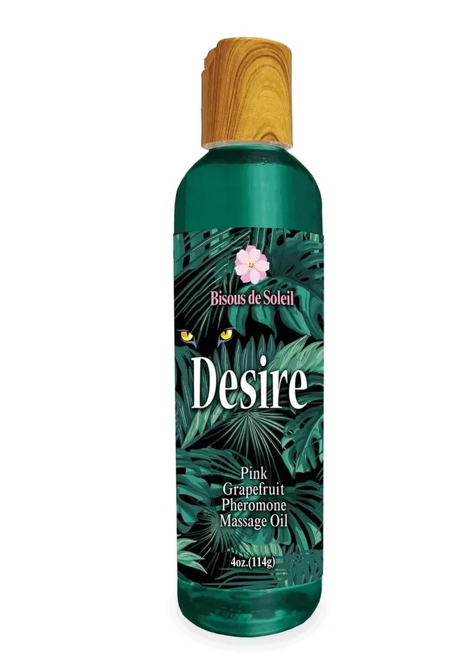 Desire Pheromone Massage Oil 4oz Pink Grapefruit Desire by Little Genie Vibrators